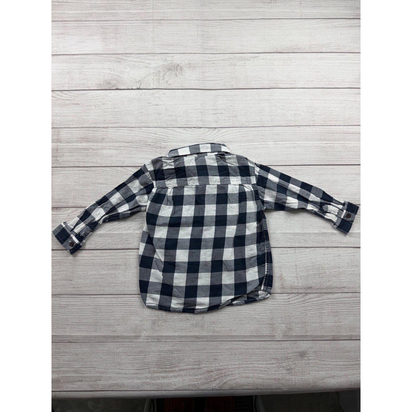 The Children’s Place Toddler Boys Button Down Shirt Buffalo Plaid Long Sleeve 3T