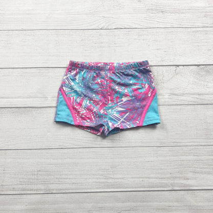 Freestyle Danskin Girls Shorts Pink Blue Geometric Athletic Dance Shorts 6-6X