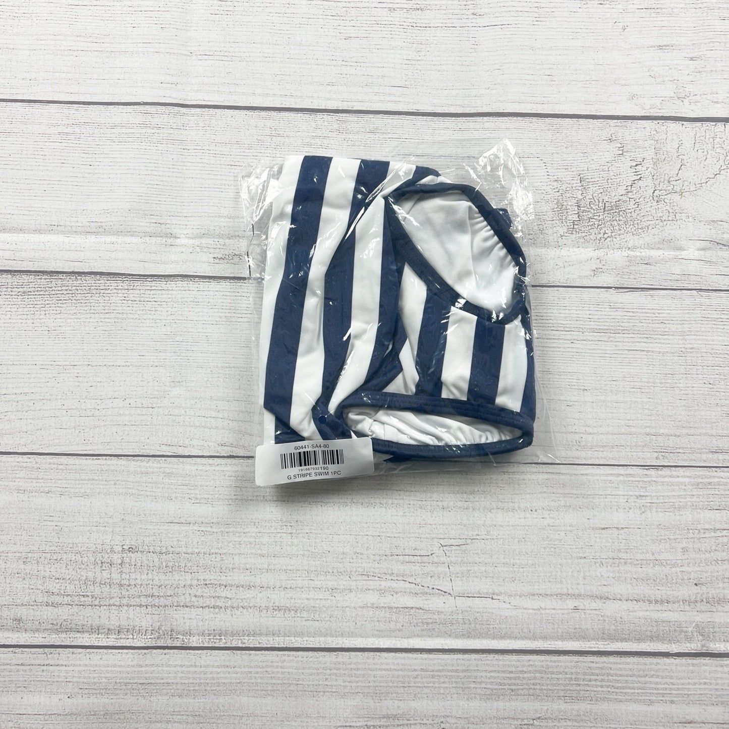 Hanna Andersson Toddler Girl One Piece Swimsuit Blue Striped NEW 18-24 Months