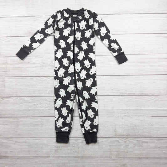 Hanna Andersson Ghost Print One Piece Pajamas Sleeper Organic Cotton 3T