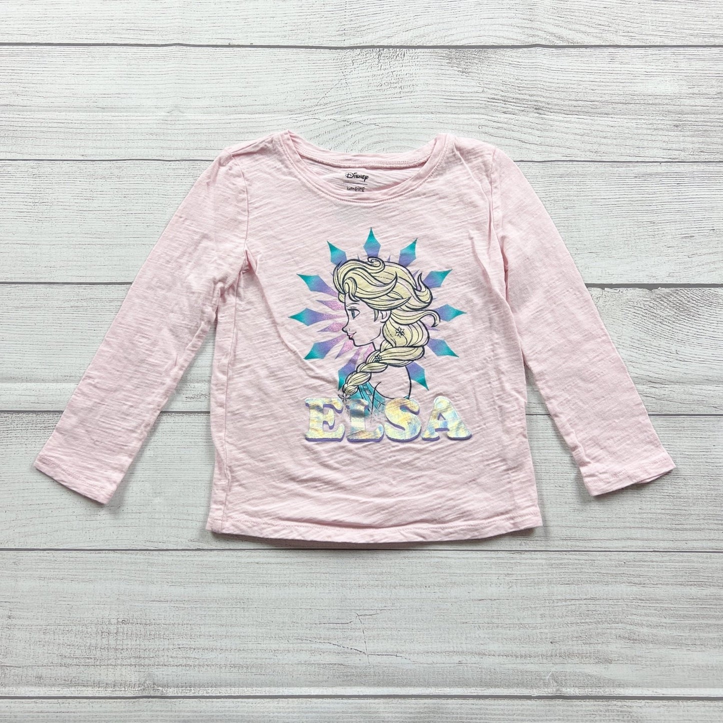 Disney Jumping Beans Toddler Girl Elsa Shirt Long Sleeve Frozen Top 3T