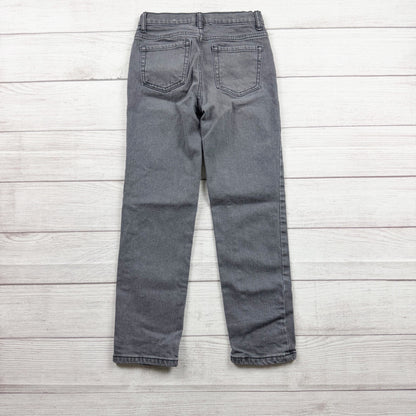 Children’s Place Girls Gray Relaxed Straight Jeans With Studded Accents 8