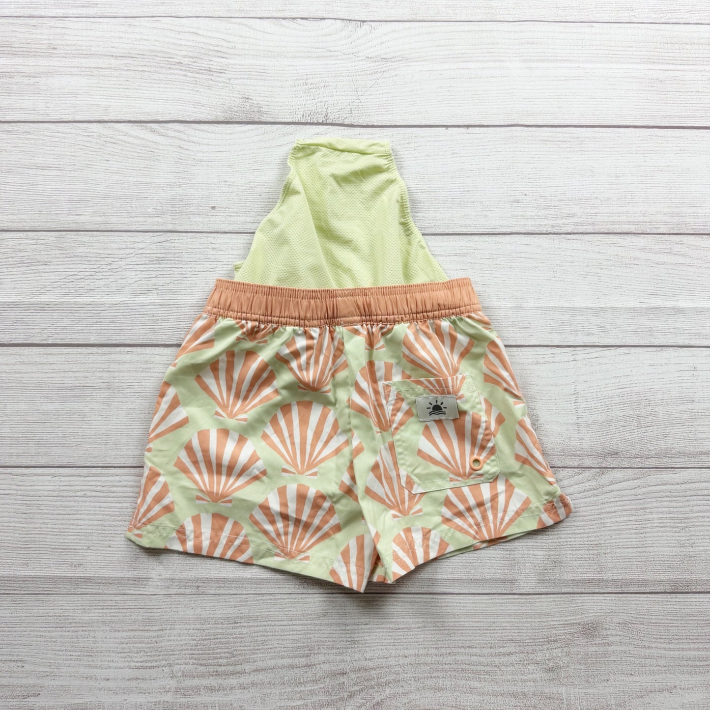 Little Co. By Lauren Conrad Boys Swim Trunks Seashell Print Mesh Lined 4T