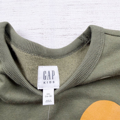 GAP Kids Sweatshirt Crewneck Fleece Pullover Mountain Graphic Top NWT 14-16