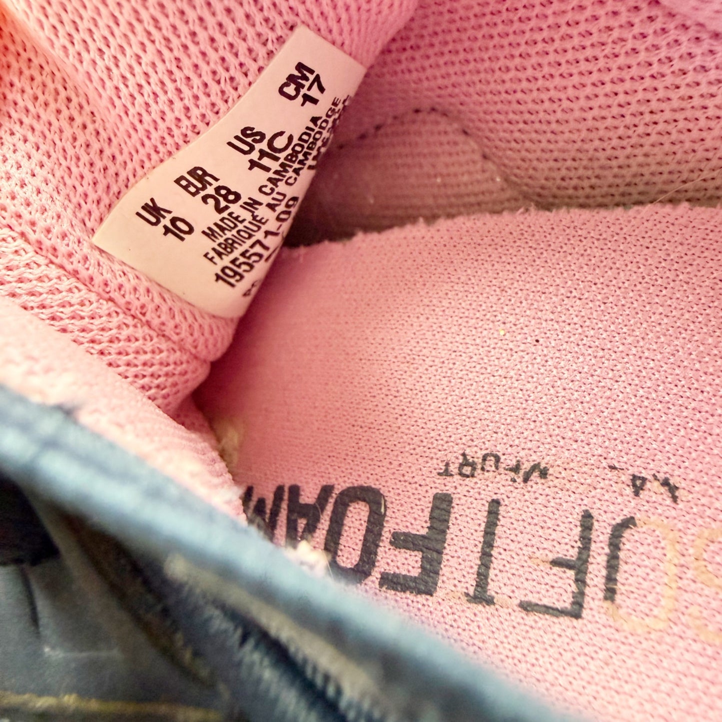 Puma Navy Pink Sneakers Girls Youth Athletic Running Shoes Lace Up Trainers 11
