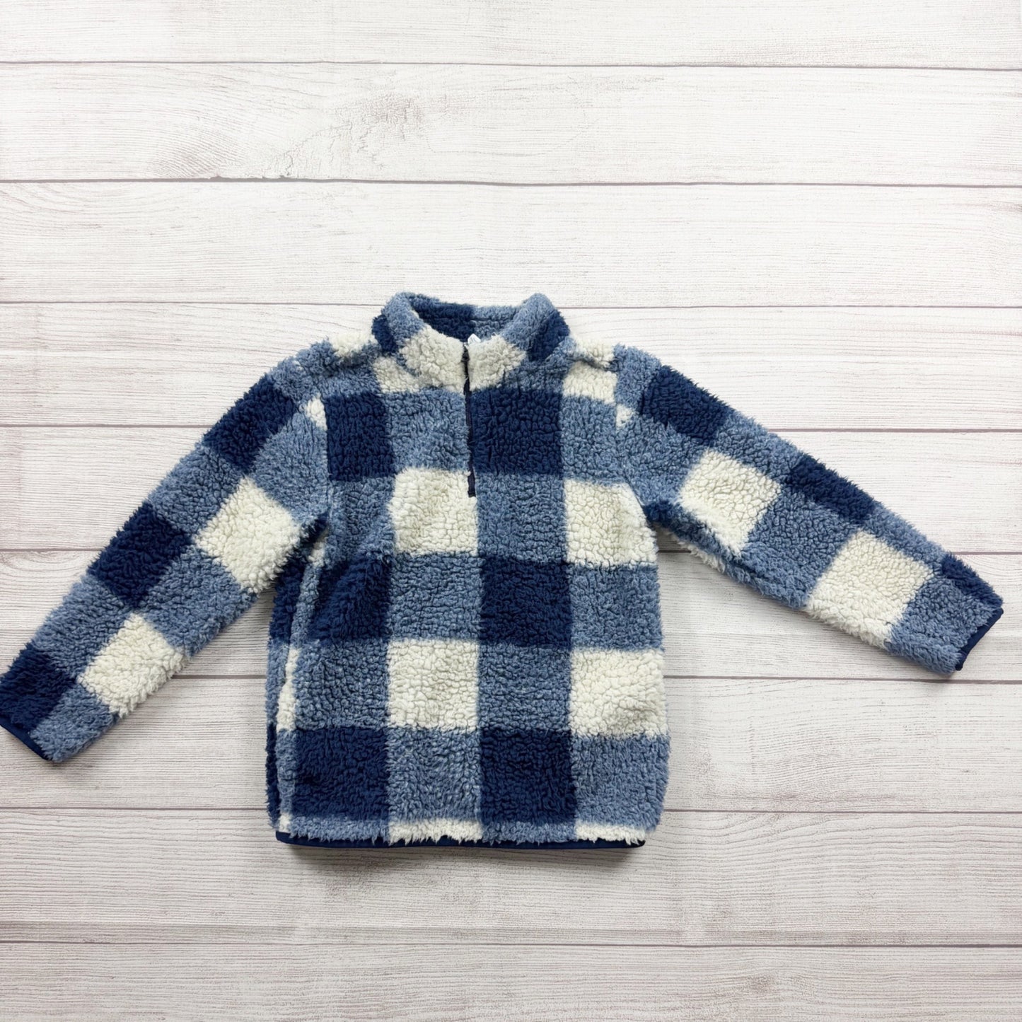 Carter’s Buffalo Plaid Sherpa-Lined Half-Zip Pullover Toddler Jacket 5T