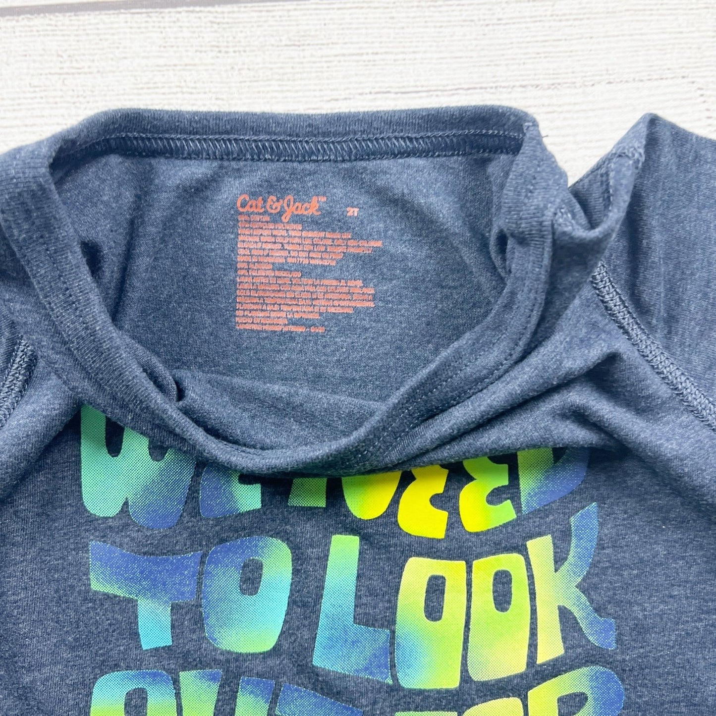 Cat & Jack Graphic T-Shirt Tee “We Need To Look Out For Each Other” 2T