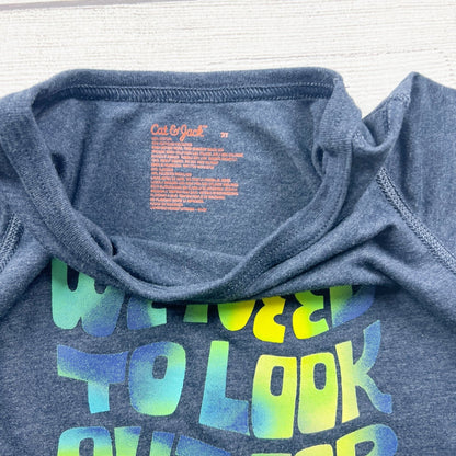 Cat & Jack Graphic T-Shirt Tee “We Need To Look Out For Each Other” 2T