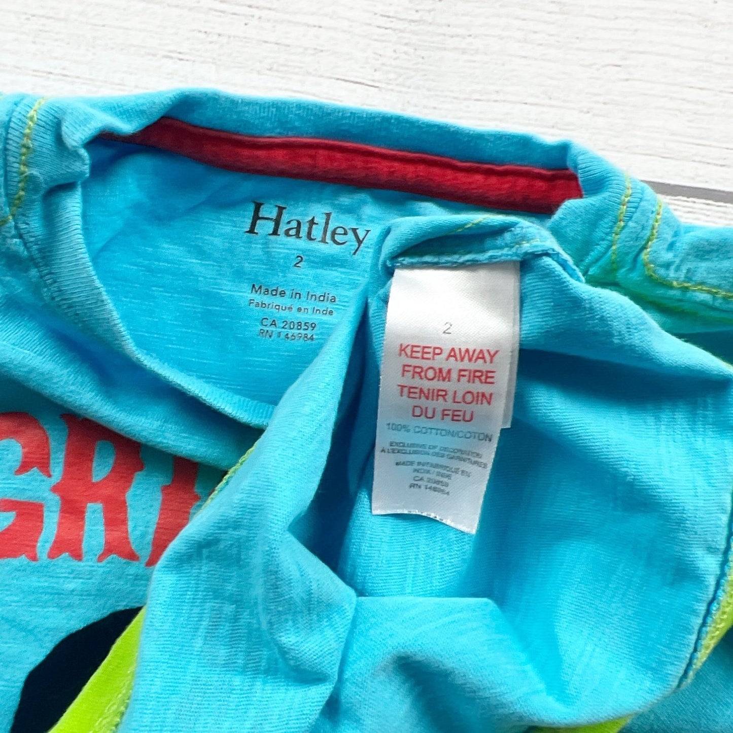 Hatley Grin And Bear It Summer Camp Graphic Tee Short Sleeve Blue 2T