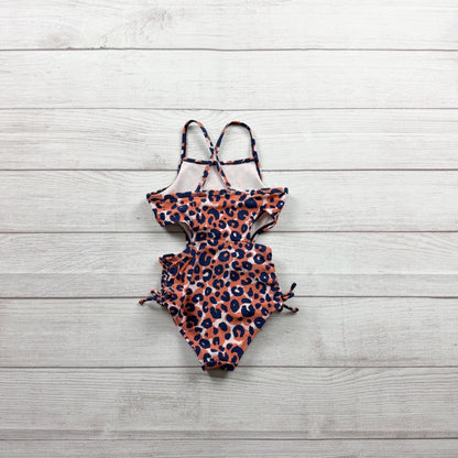 Cat & Jack Girls One Piece Swimsuit Leopard Print Cutout Design 3T