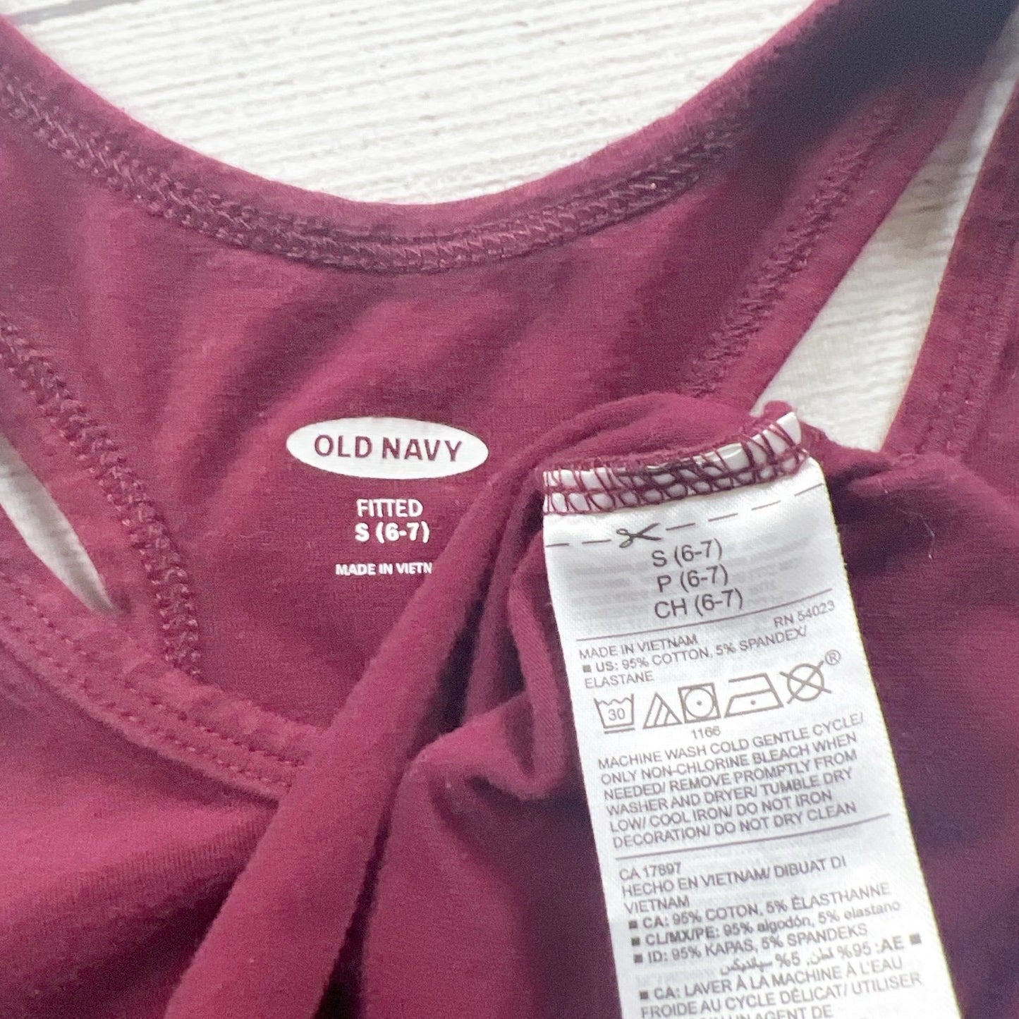 Old Navy Girls Tank Top Burgundy Be Kind Graphic Racerback 6-7