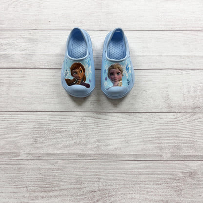 Disney Frozen Kids Light Blue Clogs Anna Elsa Slip On Shoes US 7-8