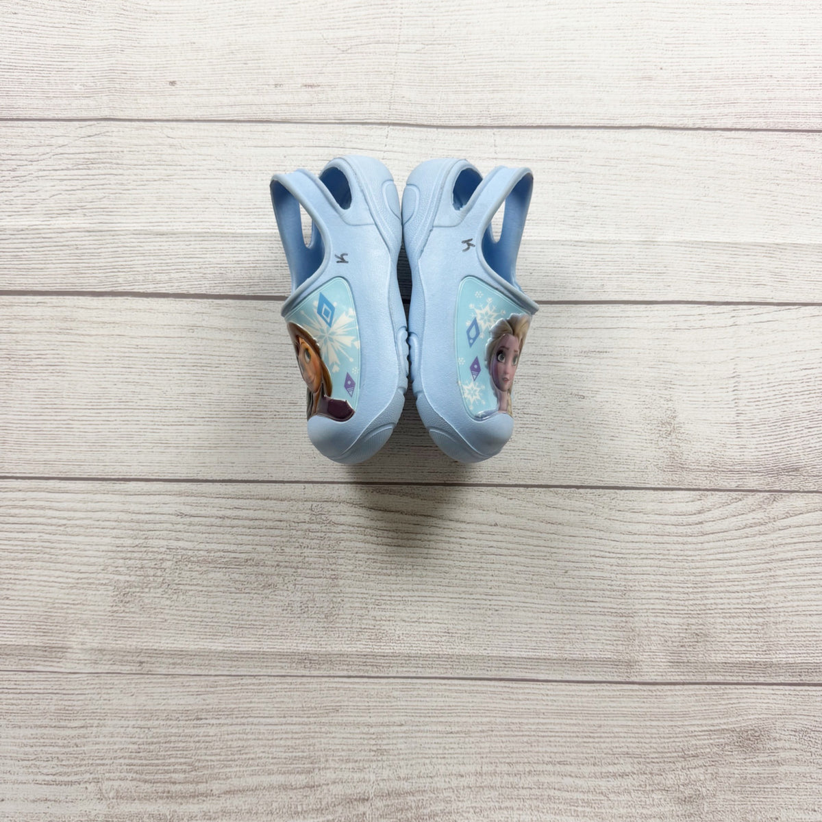 Disney Frozen Kids Light Blue Clogs Anna Elsa Slip On Shoes US 7-8