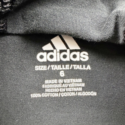 Adidas Boys Black Hooded Long Sleeve Shirt Logo Sleeves Hoodie Tee 6