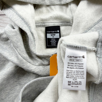 Carhartt Kids Hoodie Gray Fleece Pullover Sweatshirt with Logo NWT S 8