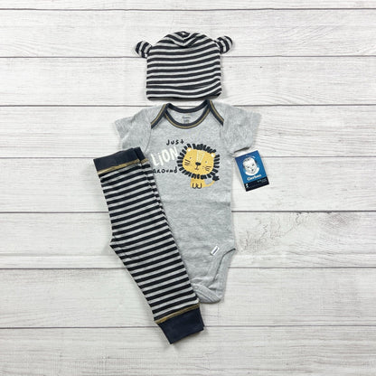 Gerber Baby 3pc Outfit Set Just Lion Around NWT 6-9 Months