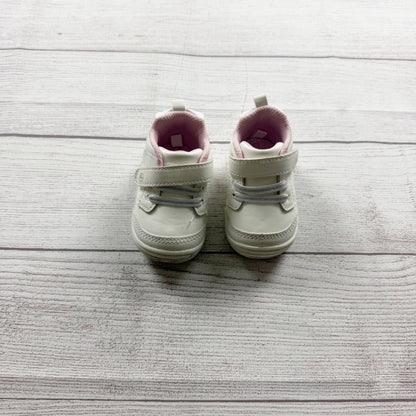 Stride Rite Baby Girls White Pink Floral First Walker Shoes Hook Loop 3