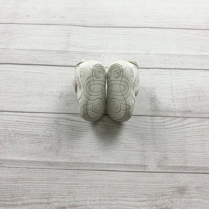 Stride Rite Baby Girls White Pink Floral First Walker Shoes Hook Loop 3