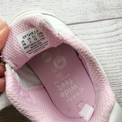 Stride Rite Baby Girls White Pink Floral First Walker Shoes Hook Loop 3