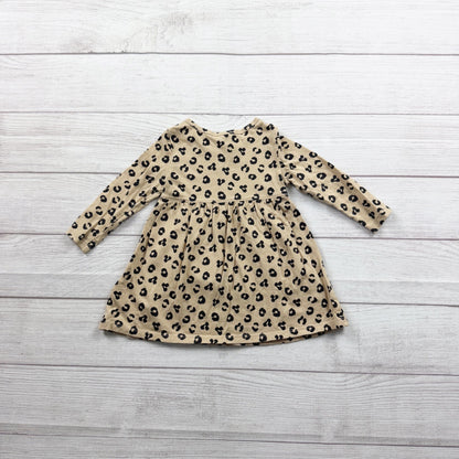 Old Navy Baby Girls Leopard Print Long Sleeve Dress 12-18 Months