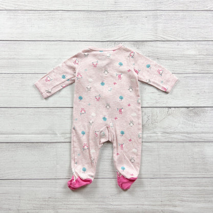 Carter's Baby Girl Pink Owl Footed Sleeper Pajamas 0-3 Months