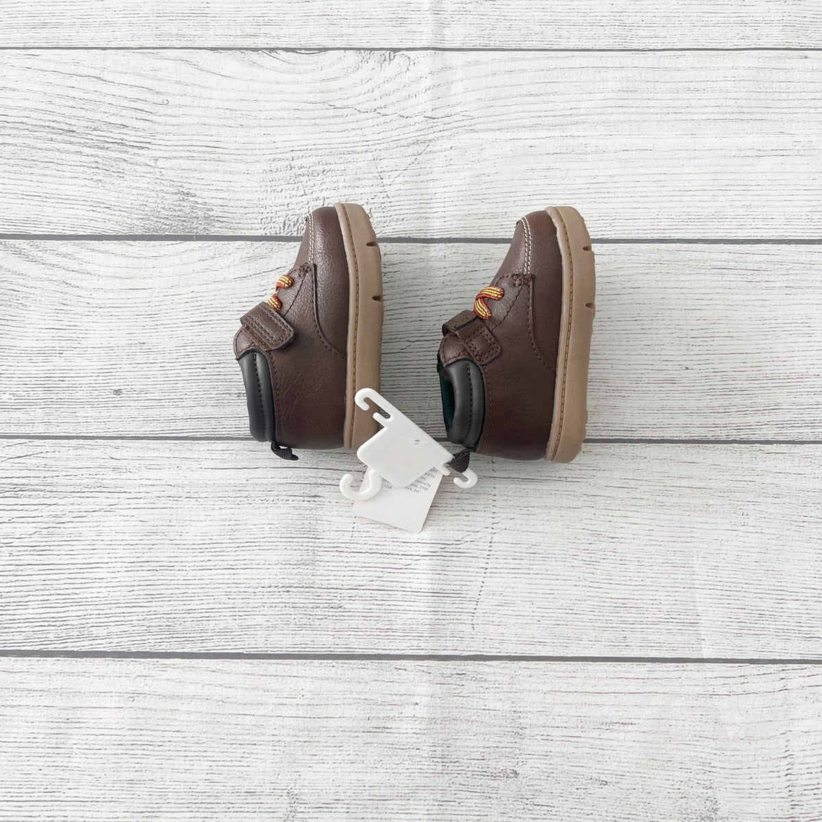 Carter's Every Step Brown Leather Baby Shoes Durable Soles NWT 3