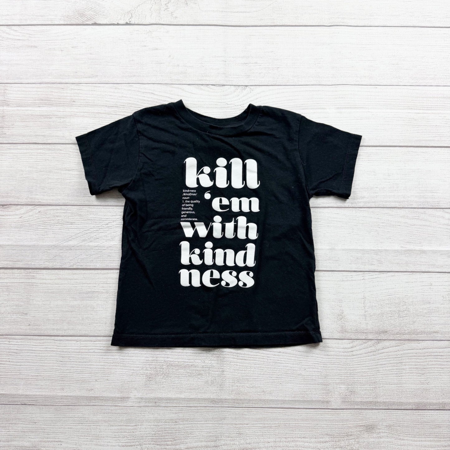 Bella + Canvas Unisex Toddler Graphic Kindness Tee Black 5T