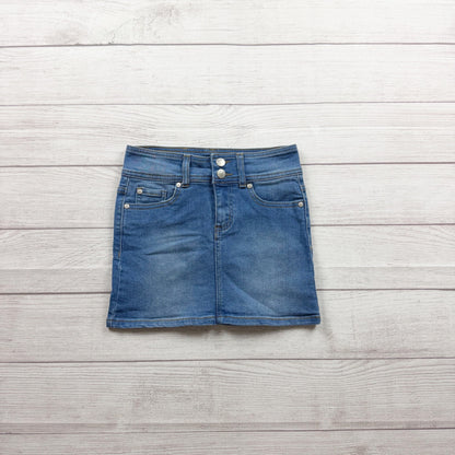 DKNY Girls Blue Denim Mini Skirt Pockets 10