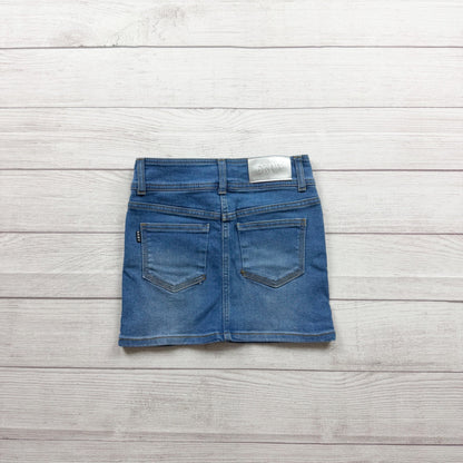 DKNY Girls Blue Denim Mini Skirt Pockets 10