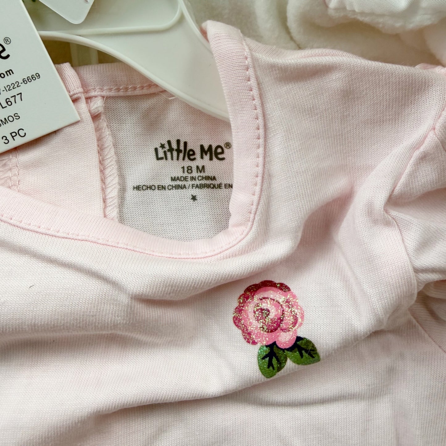 Little Me Baby Girl 3 Piece Outfit Set Puffer Coat Jeans Top NWT 18 Months
