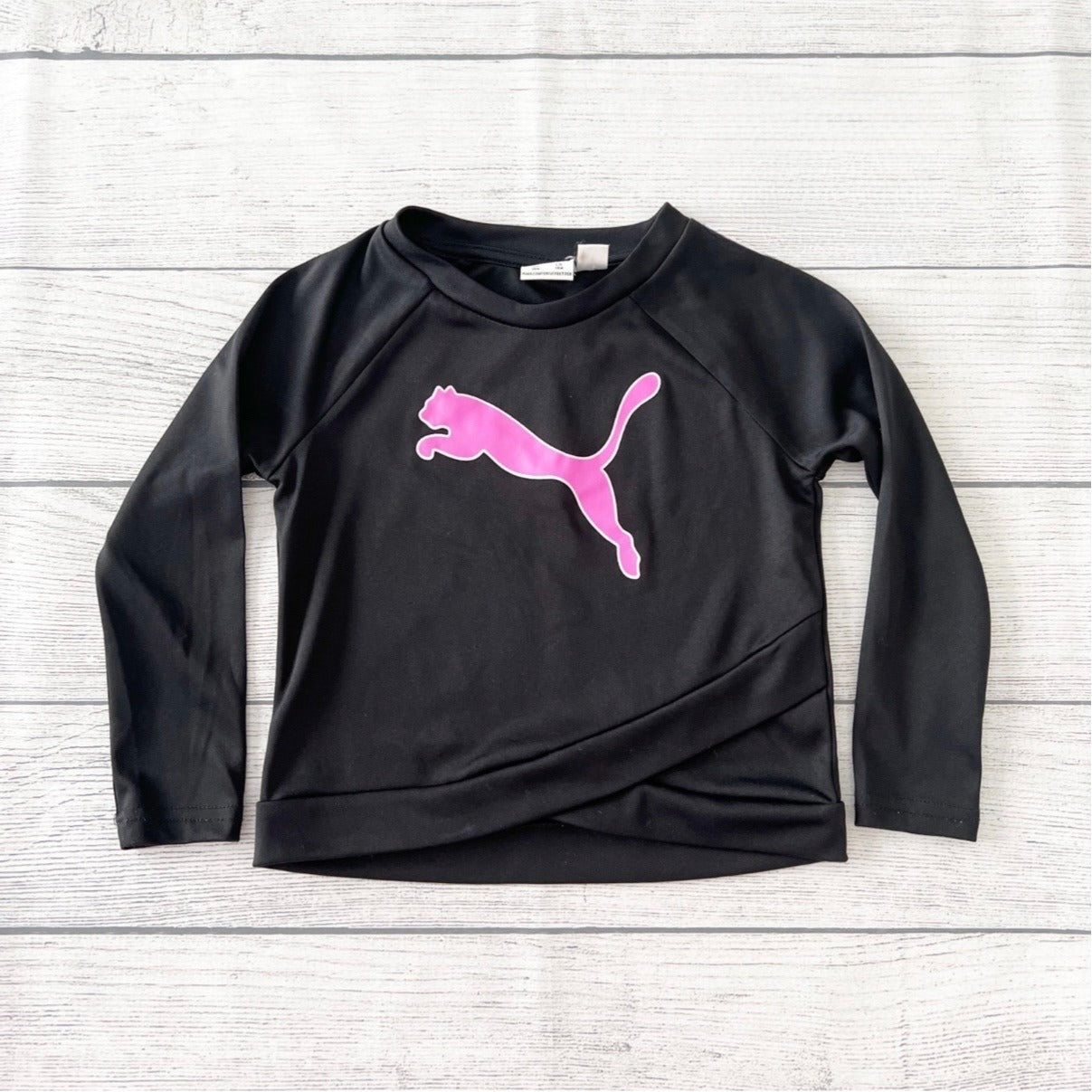 Puma Toddler Girl Long Sleeve Athletic Top Logo 12-18 Months