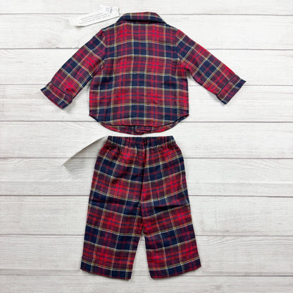 Baby Gap Toddler Flannel Pajama Set Plaid Button Up NWT 12-18 Months