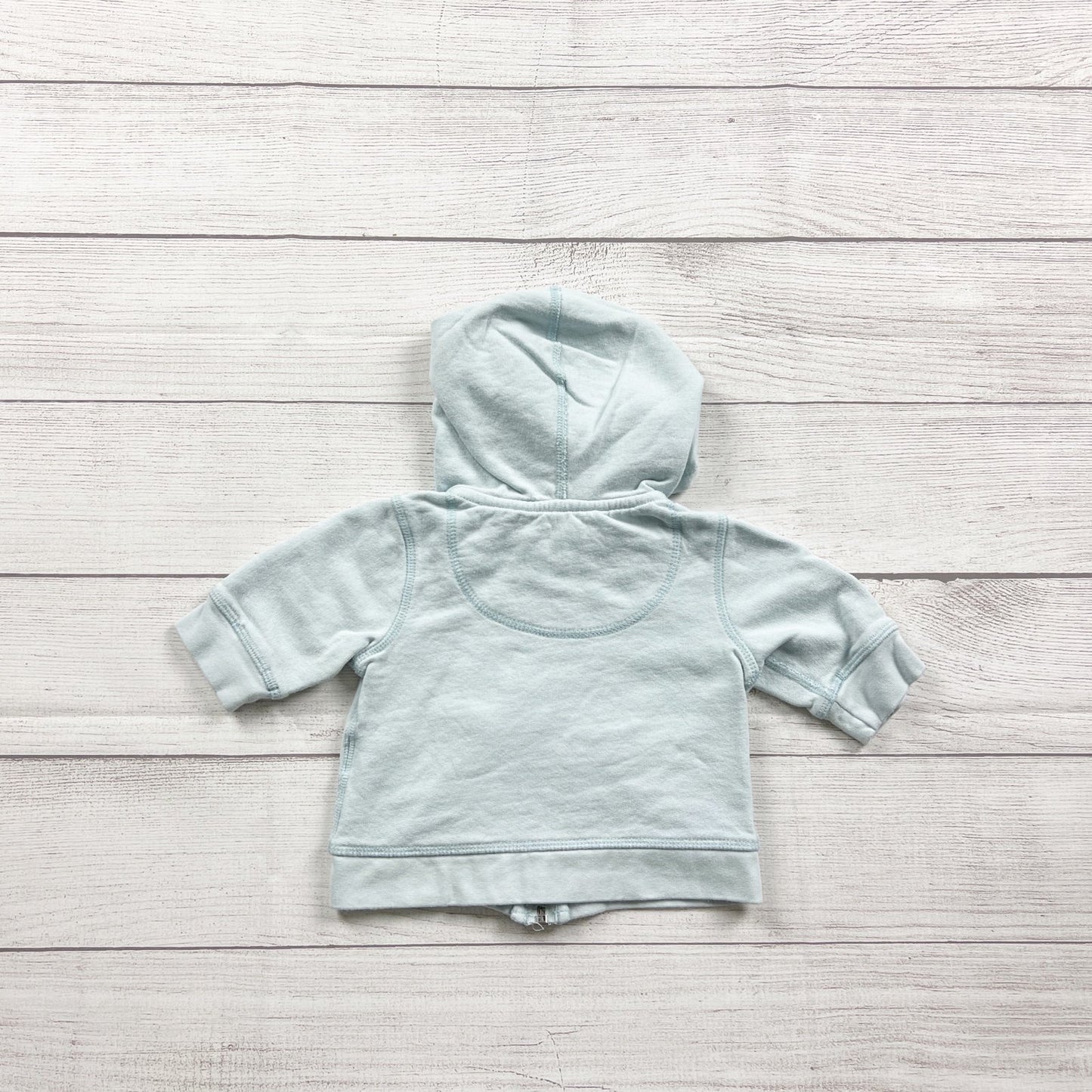 Moon And Back By Hanna Andersson Blue Baby Hooded Zip Up Sweatshirt 0-3 Months