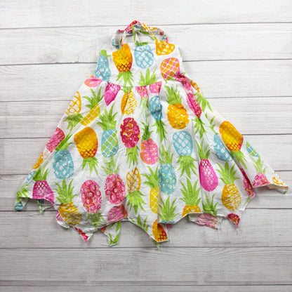 C&C California Kids Girls Pineapple Print Handkerchief Hem Summer Dress 7