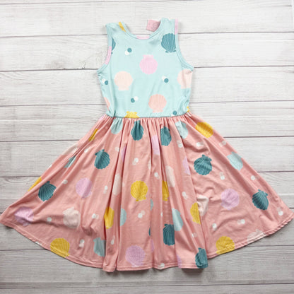 Dot Dot Smile DDS Sleeveless Seashell Print Dress Multicolor NWT 8-10