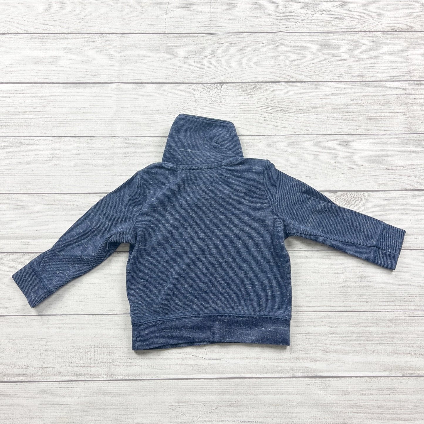 Old Navy Toddler Shawl Collar Pullover Sweater Navy Blue Button Neck 3T