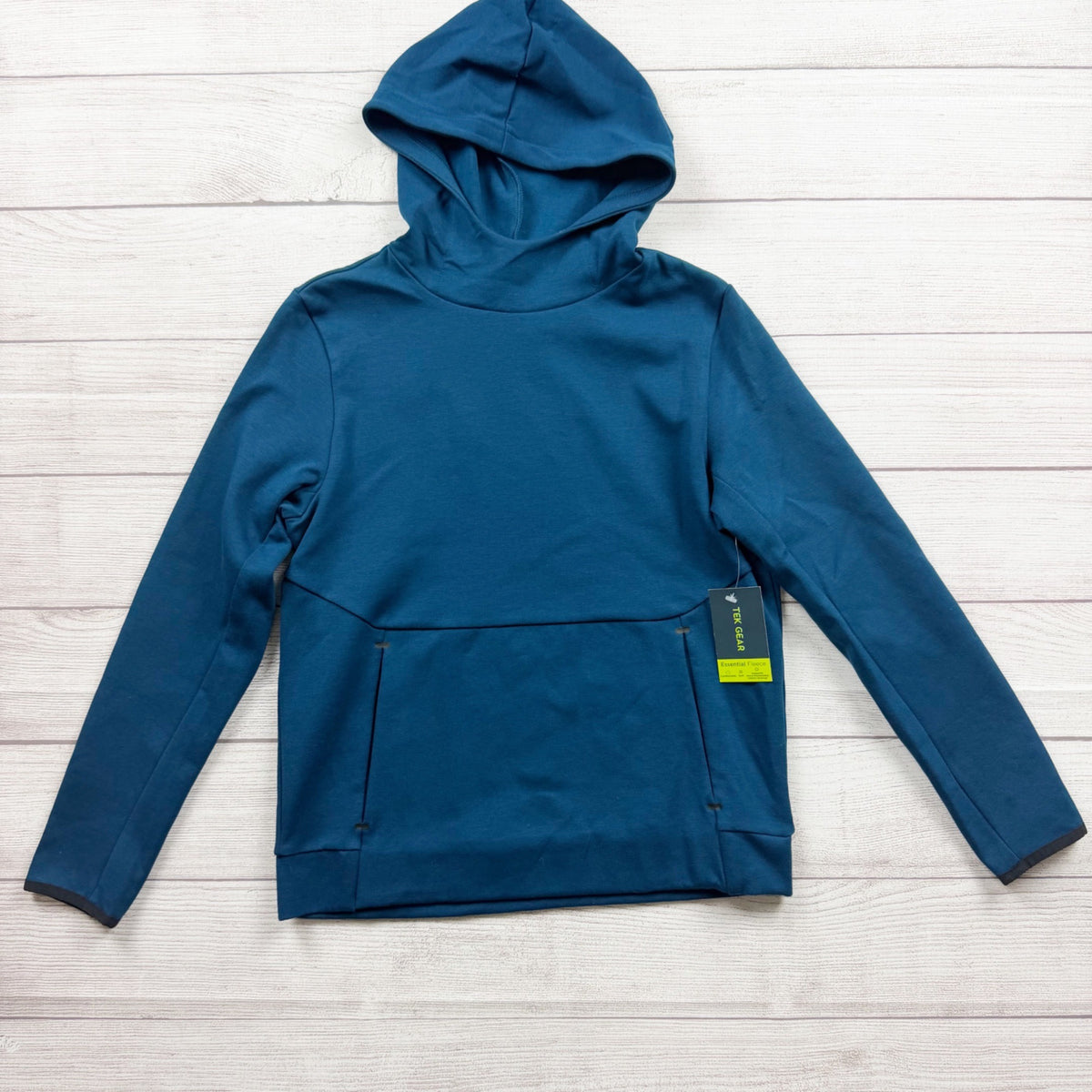 Tek Gear Boys Essential Fleece Hoodie Blue Comfortable Sweatshirt NWT M 10-12