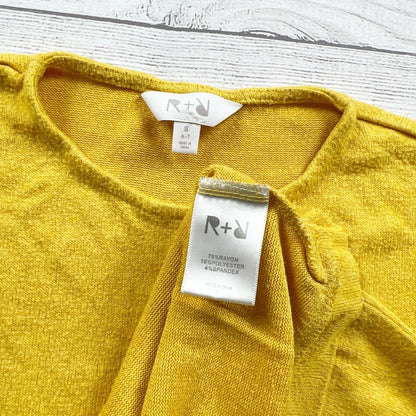 Rumi & Ryder Girls Yellow Long Sleeve Pocket Tunic Sweater S 6-7