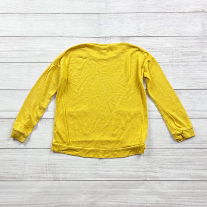 Rumi & Ryder Girls Yellow Long Sleeve Pocket Tunic Sweater S 6-7