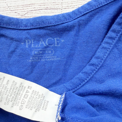 Children’s Place Girls Blue Fringe "Beach Vibes" Graphic Tank Top M 7-8