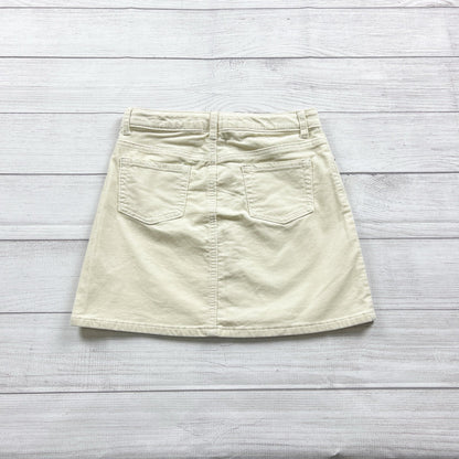 Cat & Jack Girls Corduroy Button-Front Skirt Cream NWT L 10-12