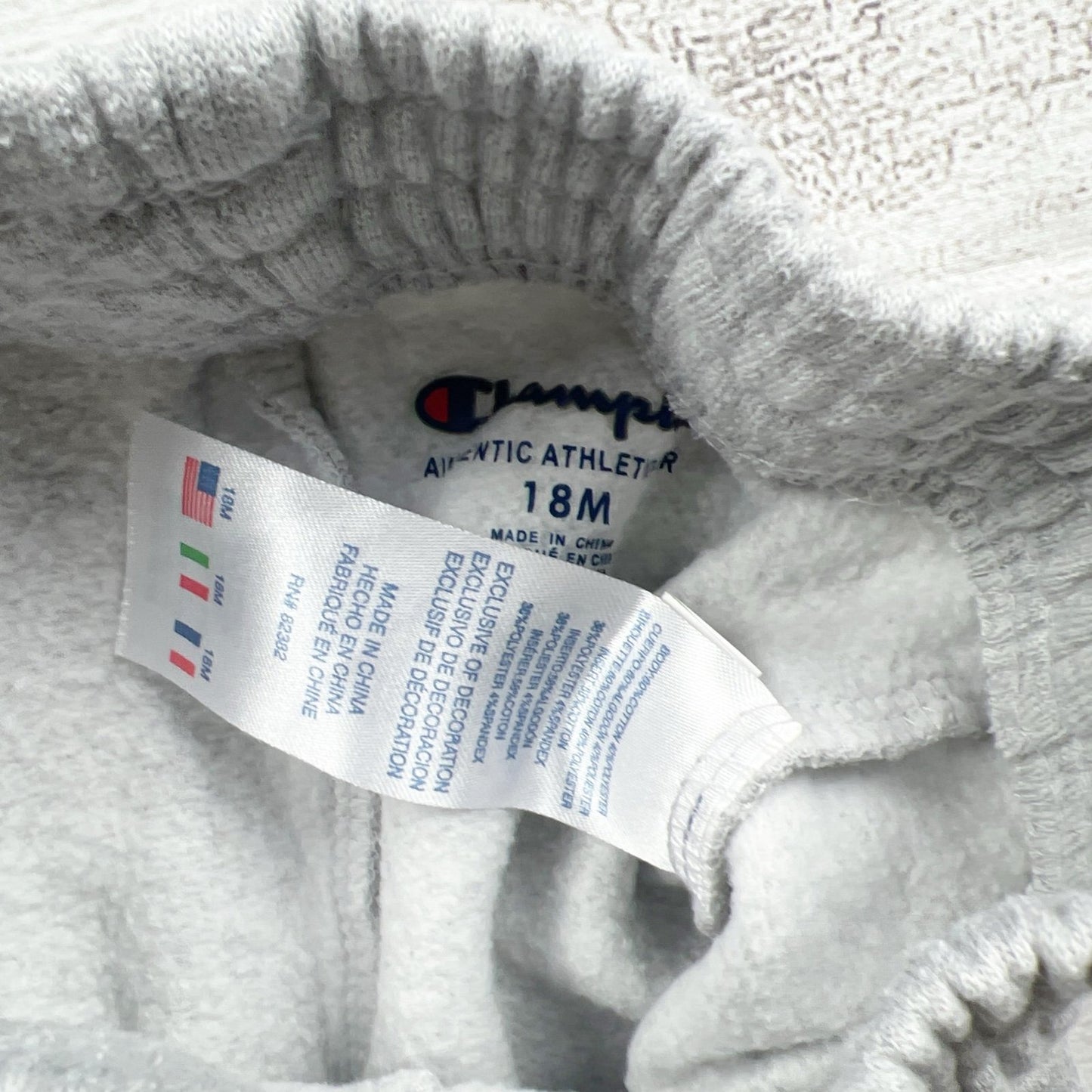 Champion Gray Baby Jogger Sweatpants Elastic Waist 12-18 Months