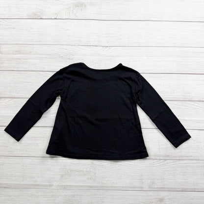 The Children's Place Girls Long Sleeve Shirt Black Plaid Heart Floral Graphic 3T