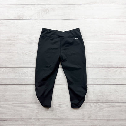 New Balance Girls Cropped Black Workout Leggings Lightweight Comfort M 7-8
