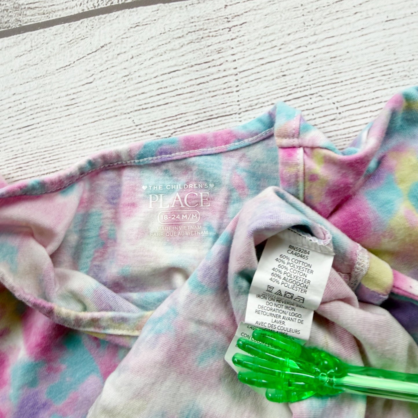 The Children’s Place Tie Dye Toddler Girl Long Sleeve Top 18-24 Months