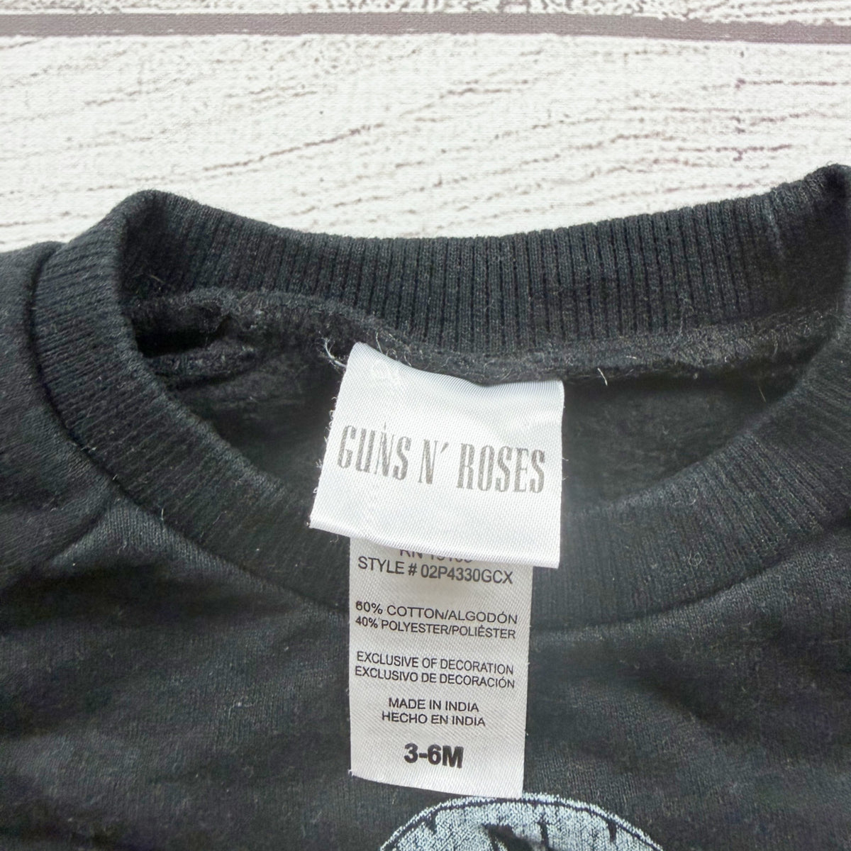 Guns N Roses Baby Pullover Sweatshirt Sweet Child O Mine Graphic 3-6 Month