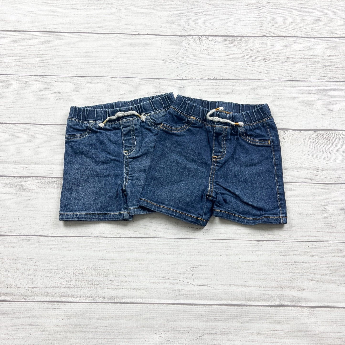 Jumping Beans Toddler Boys 2 Pair Bundle Denim Shorts 12-18 months