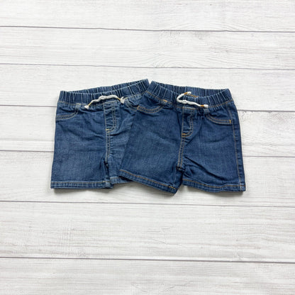 Jumping Beans Toddler Boys 2 Pair Bundle Denim Shorts 12-18 months