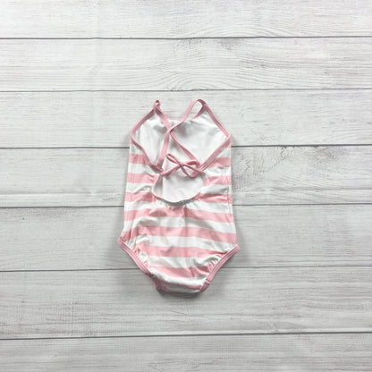 Hanna Andersson Toddler Girl One Piece Swimsuit Pink Striped NEW 18-24 Months