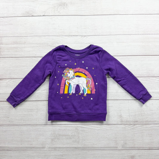 Garanimals Girls Purple Unicorn Long Sleeve Shirt Toddler Top 3T